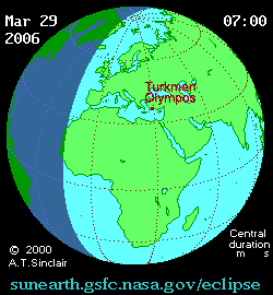 moon shadow over earth